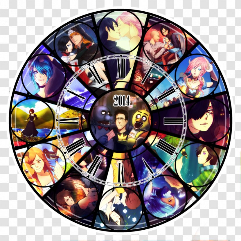 Clock Art Nouveau Stained Glass Decorative Arts - Stain Transparent PNG