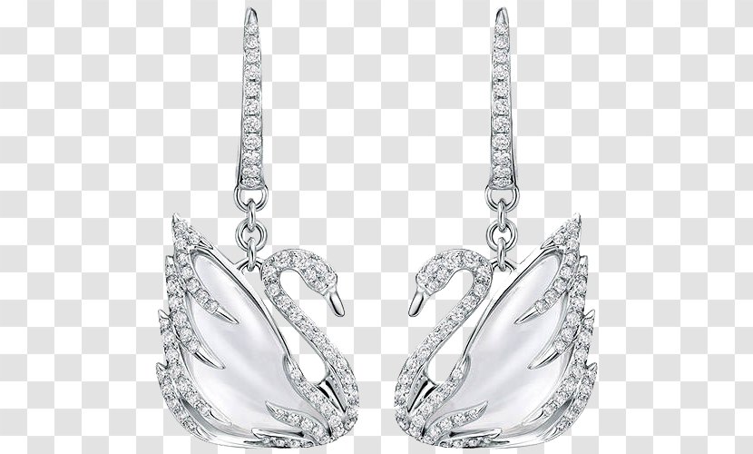 Earring Cygnini Swarovski AG Jewellery Necklace - Fashion - Jewelery Swan Earrings Transparent PNG