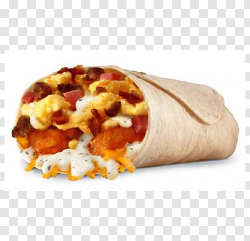 Breakfast Burrito Bacon, Egg And Cheese Sandwich - Dish - Bacon Transparent PNG