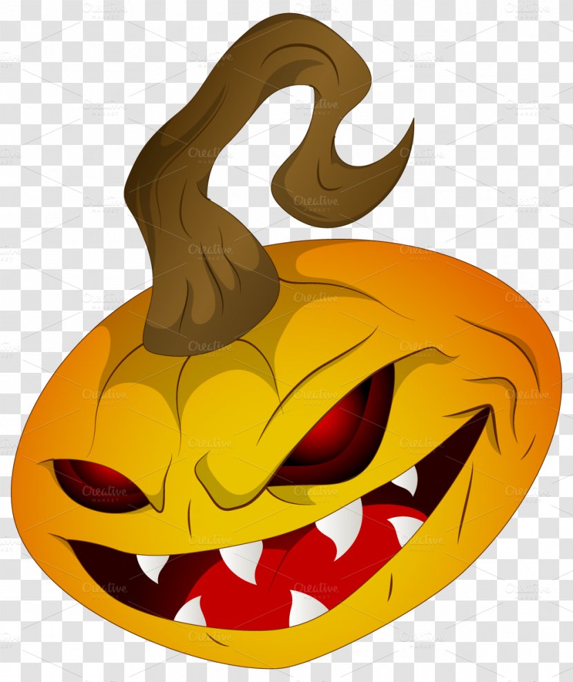 Pumpkin Jack-o'-lantern Calabaza Cartoon - Royaltyfree - Halloween Flyer Transparent PNG