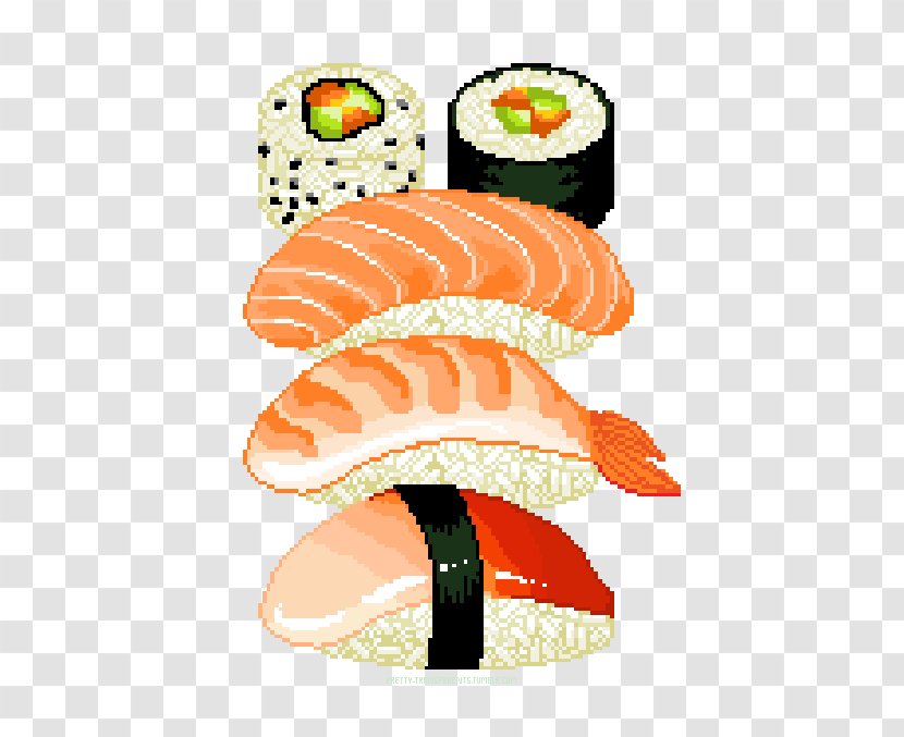 Sushi Japanese Cuisine California Roll Onigiri Sashimi - Cartooin Transparent PNG