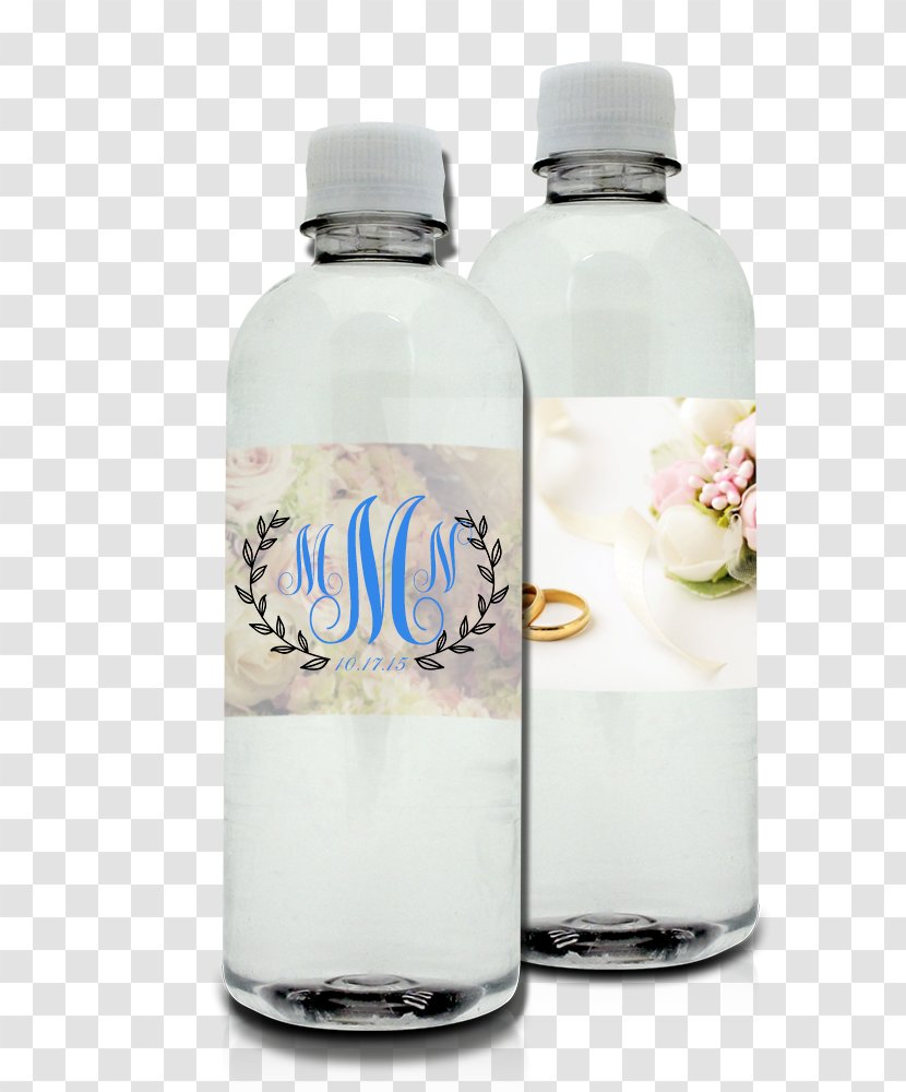 Label Bottled Water Sticker Printing - Glass Bottle - Mineral Transparent PNG