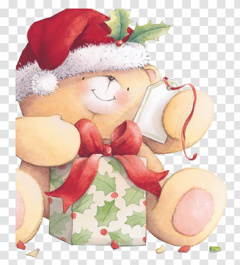 Bear Christmas Forever Friends Picture Frames - Watercolor Transparent PNG