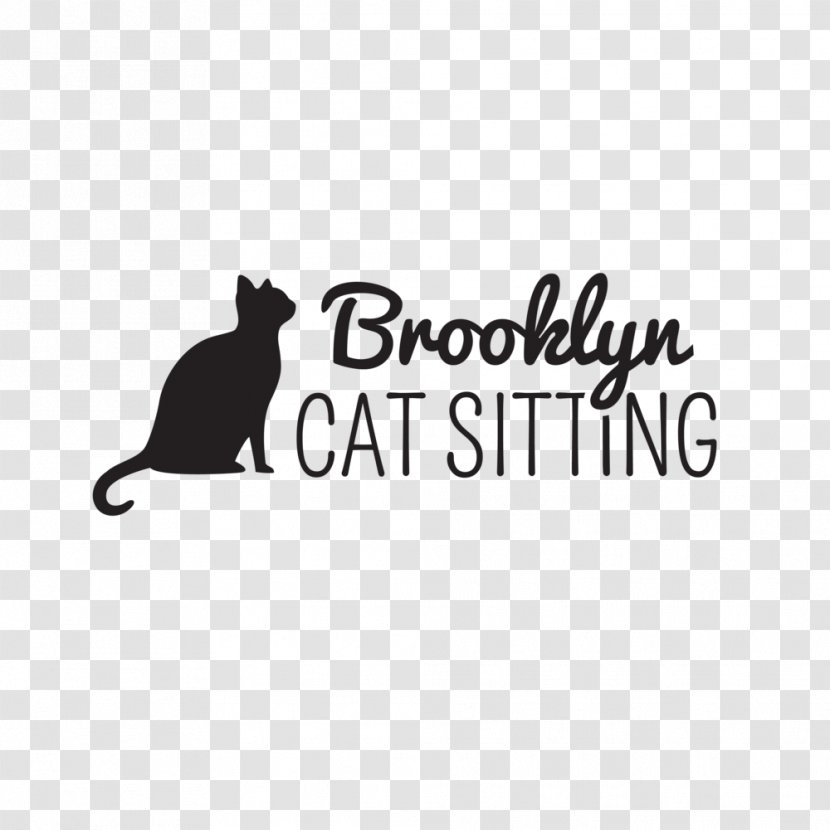 Cat Logo Brand Black M Font - Sitting Transparent PNG