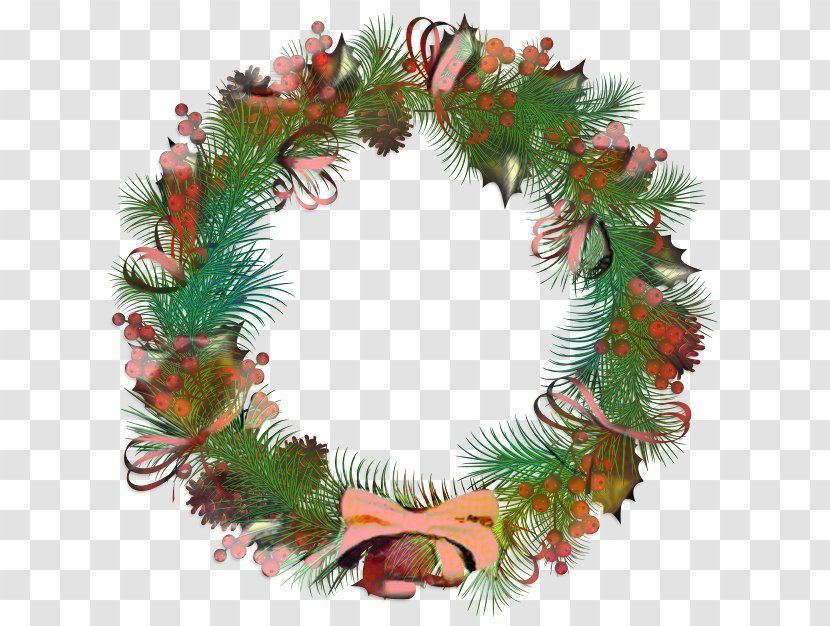 Wreath Christmas Ornament Day Pine - Vascular Plant Transparent PNG