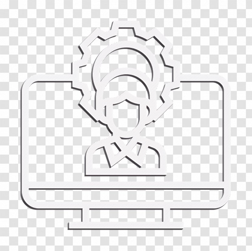 Chat Icon Computer Support - Logo - Label Blackandwhite Transparent PNG