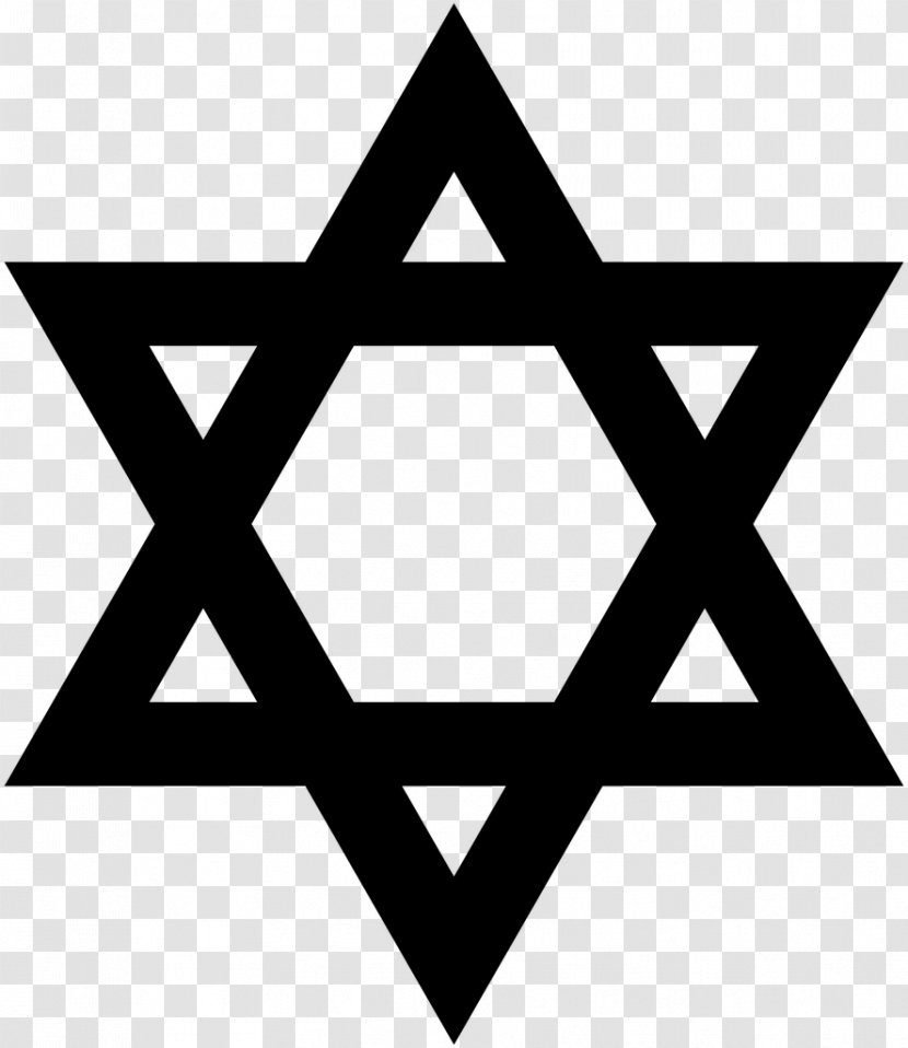 Star Of David Judaism Jewish Symbolism - Area - Black Transparent PNG