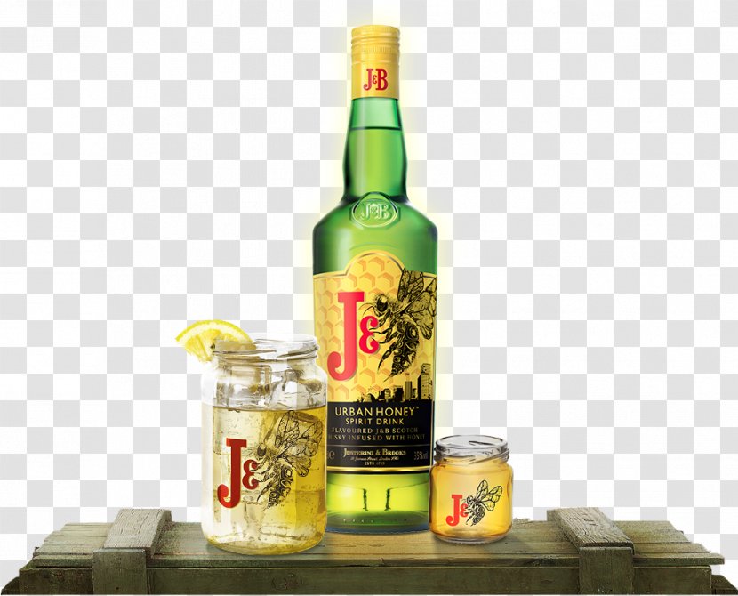 Liqueur Glass Bottle Scotch Whisky Justerini & Brooks - Honey Transparent PNG