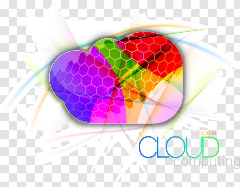 Shape Euclidean Vector Illustration - Watercolor - Abstract Glossy Cloud Computing Scene Concept Transparent PNG