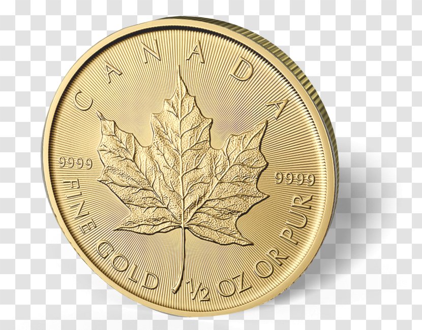 Canada Canadian Gold Maple Leaf Bullion Coin Silver Transparent PNG