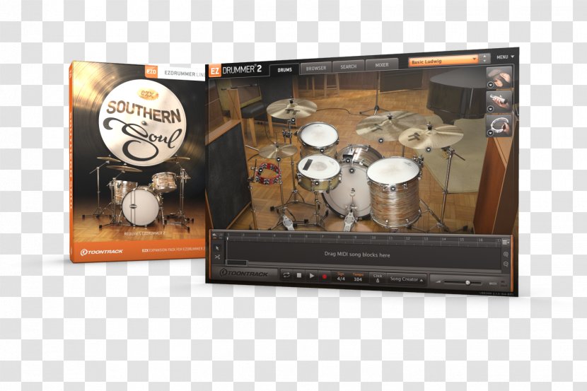 EZdrummer Superior Drummer Southern Soul Drums - Musical Instruments - Drum Transparent PNG