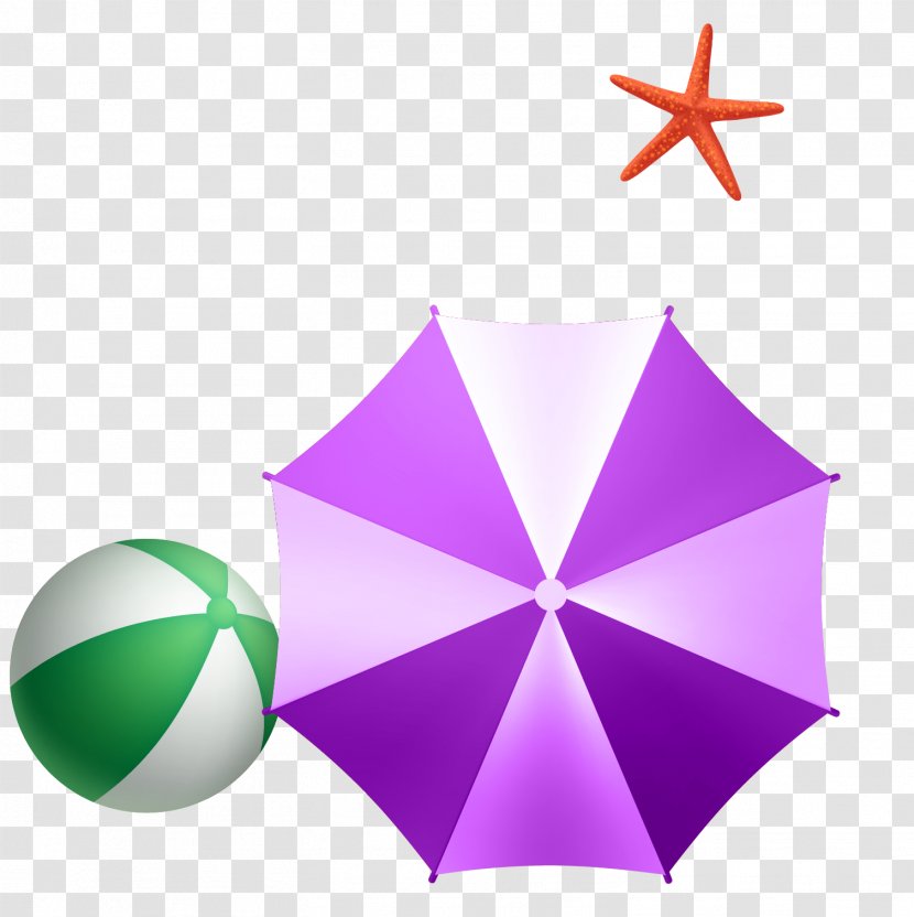 Umbrella - Blue - Parasol Ball Vector Material Transparent PNG