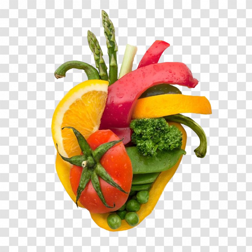Heart Stock Photography Fruit Healthy Diet Eating - Health - A Combination Of Vegetables Transparent PNG