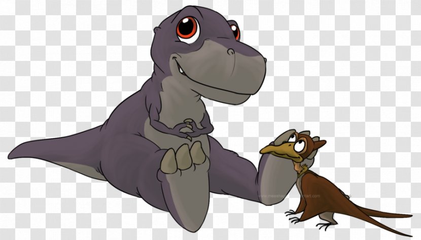 Chomper Petrie Ducky Tyrannosaurus The Land Before Time - Drawing - Dinosaur Transparent PNG