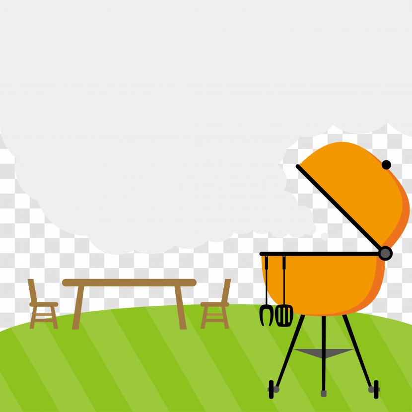 Barbecue Roast Beef Roasting Oven - Silhouette - Vector Transparent PNG