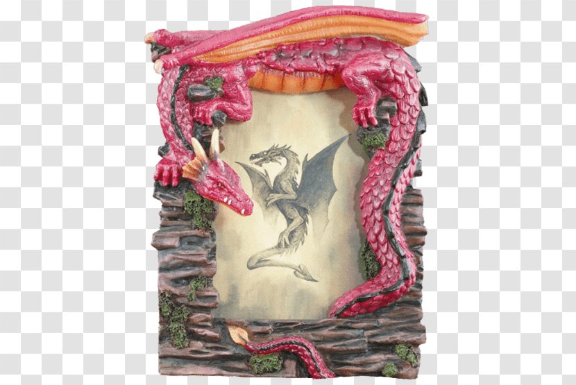 Picture Frames Dragon Statue Mirror - Gallery Wrap - Pink Pentagram Transparent PNG