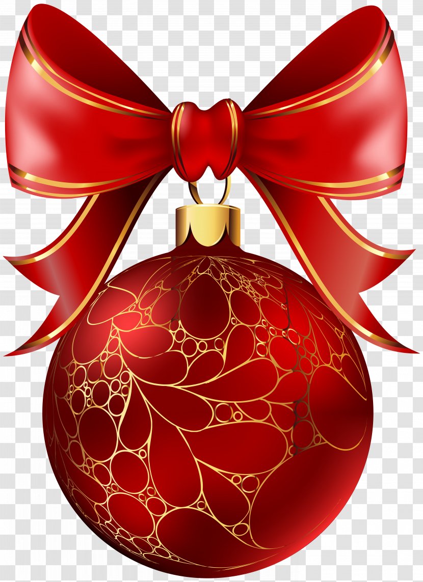 Christmas Day Ornament Decoration Clip Art - Ball Red Transparent Image Transparent PNG
