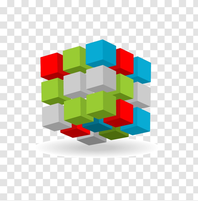 Three-dimensional Space Euclidean Vector Icon - Cube Transparent PNG