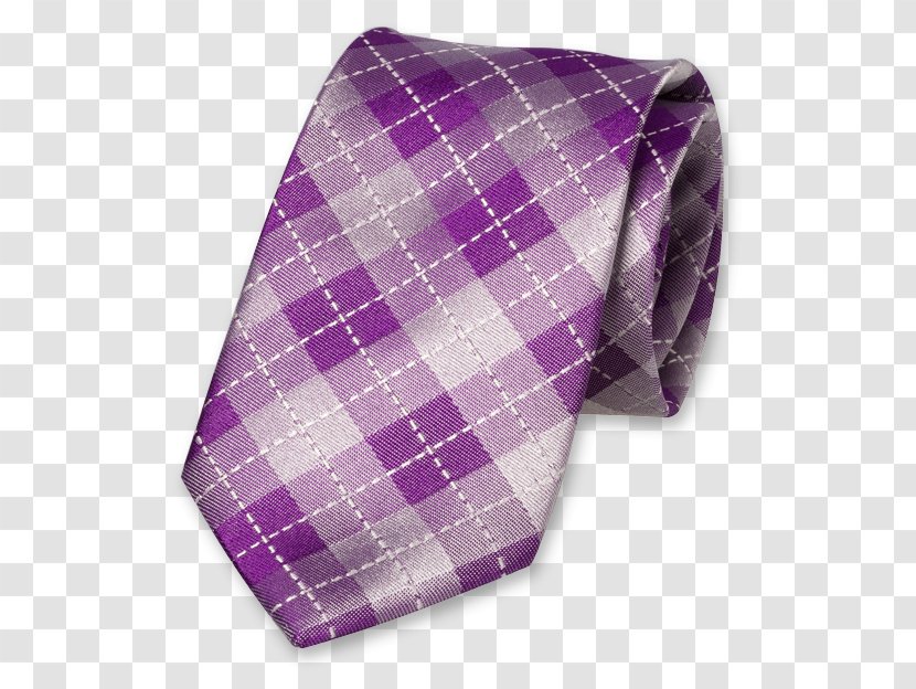 Necktie Silk Tartan Cloth Purple - Violet Transparent PNG