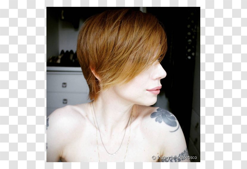 Blond Pixie Cut Bangs Red Hair - Frame - Bob Transparent PNG