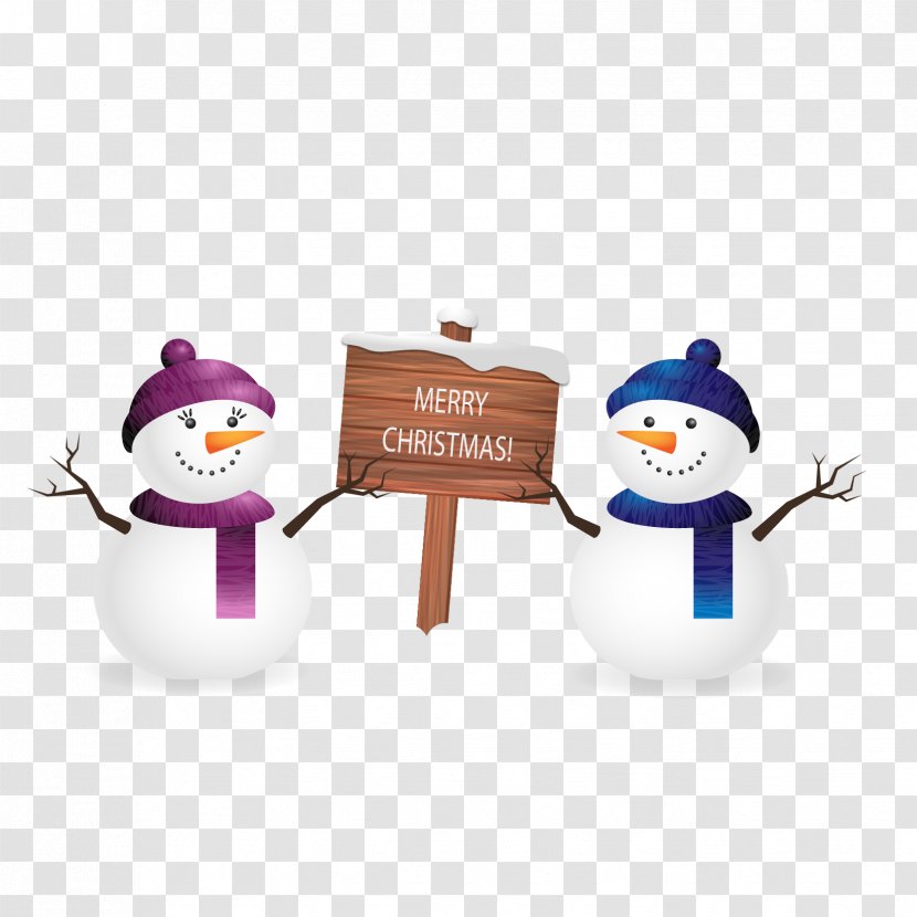 Snowman Christmas Synthetic Dreads - Grey - With Wooden Sign Vector Transparent PNG