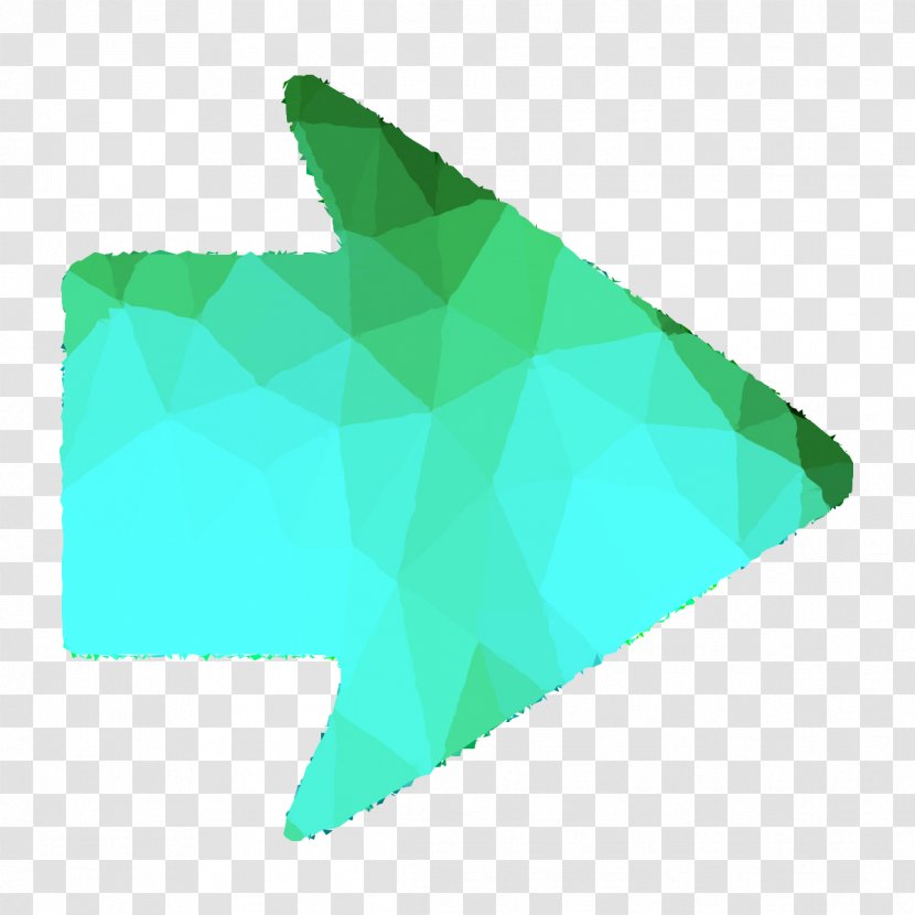 Leaf Triangle - Aqua - Green Transparent PNG