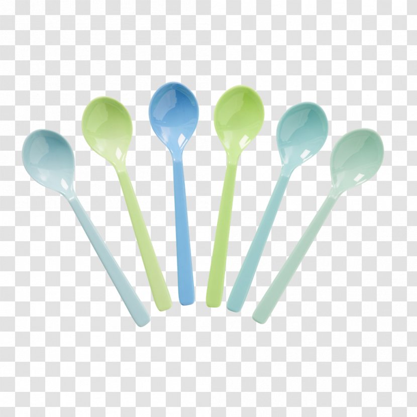 Spoon Blue-green Melamine Fork Knife - Teaspoon Transparent PNG