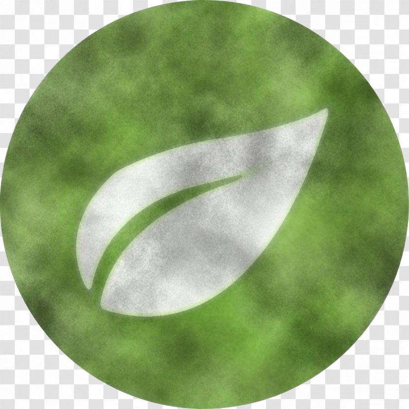 Green Leaf Plate Dishware Circle - Symbol - Tableware Grass Transparent PNG