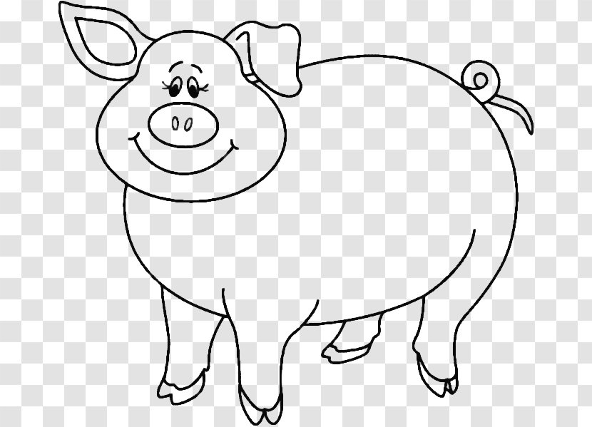 Domestic Pig Coloring Book Drawing Mummy Illustration - Livestock - Autor Stamp Transparent PNG