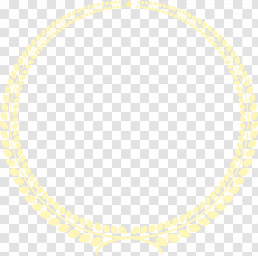 Necklace Yellow Chain Circle - Fresh Rice Spike Transparent PNG