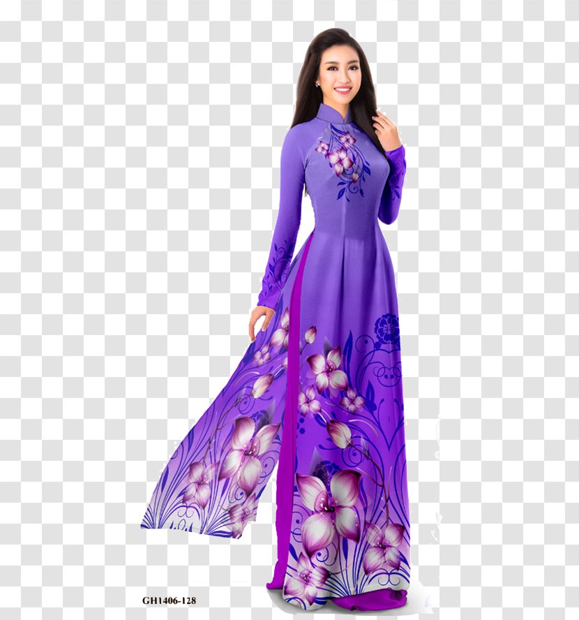 Áo Dài Vietnam Gown Purple Dress - Clothing Transparent PNG