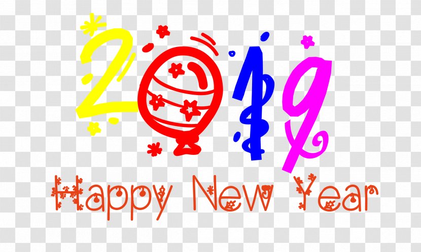 Happy New Year Thin Text Transparent . - Human Behavior - Smile Transparent PNG