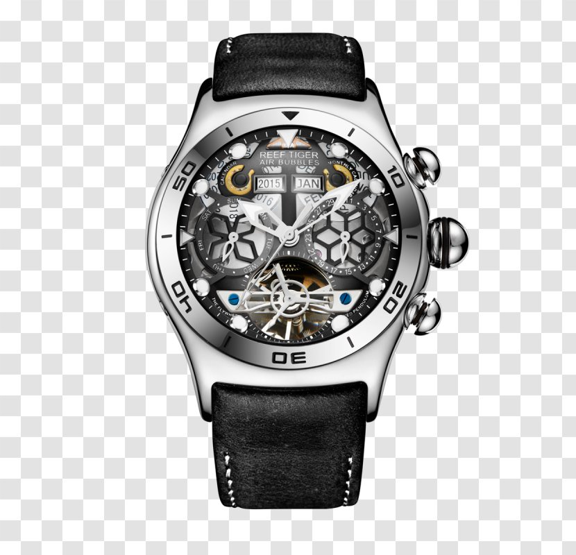 Tourbillon Automatic Watch Skeleton Chronograph Transparent PNG