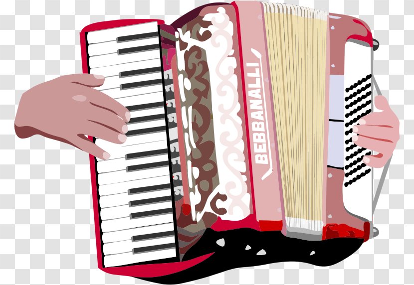 Diatonic Button Accordion Clip Art - Silhouette - Player Clipart Transparent PNG