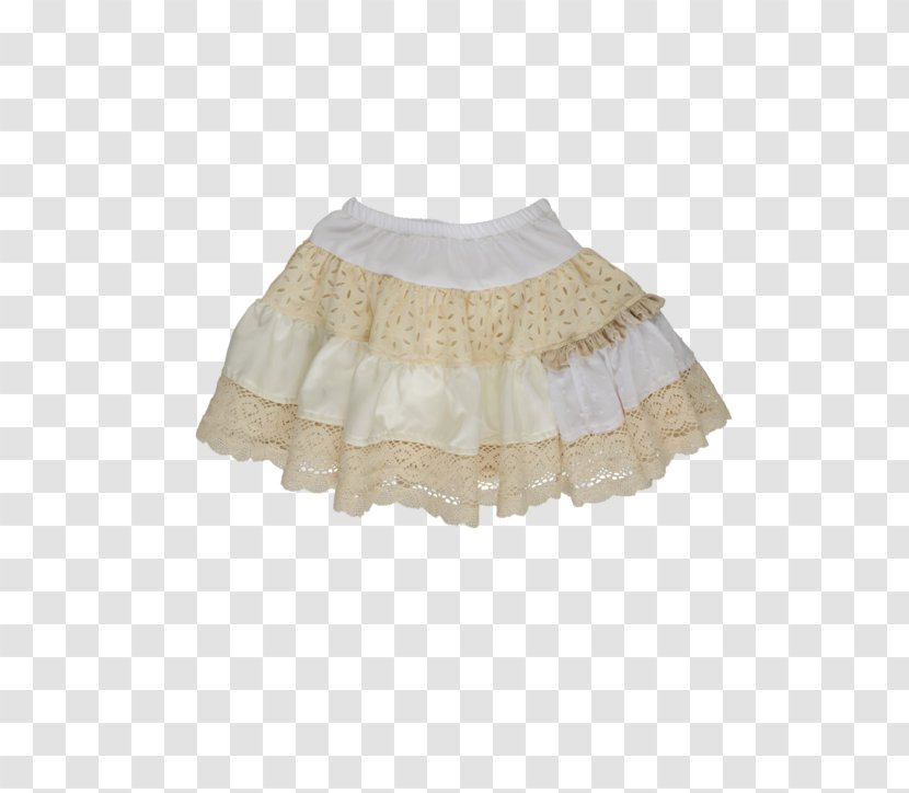 Skirt Ruffle Sleeve Beige - Posies Transparent PNG