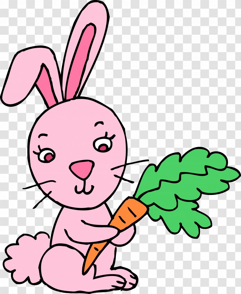 Easter Bunny Rabbit Cartoon Clip Art - Artwork - Free Clipart Transparent PNG