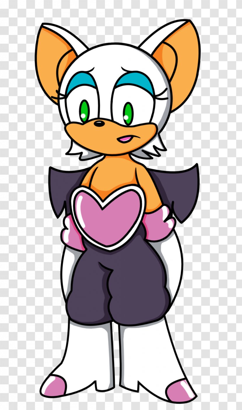 Rouge The Bat Sonic Hedgehog Whiskers Art - Heart Transparent PNG