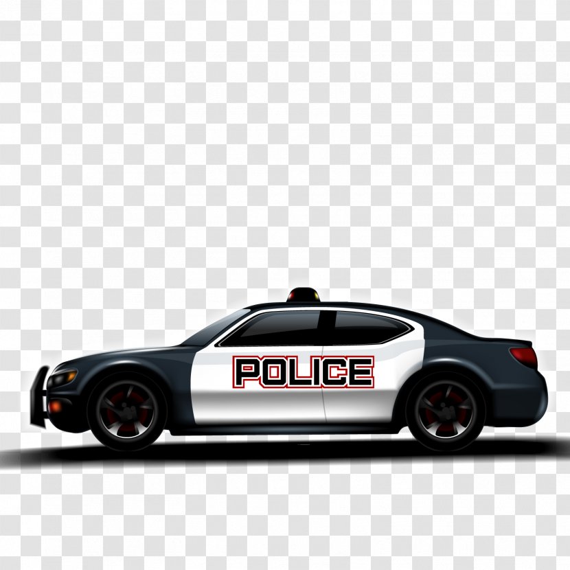 Police Car Officer - Vector Transparent PNG