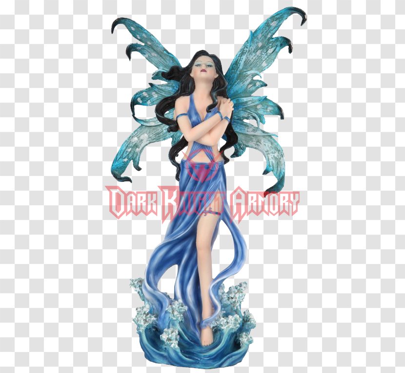 The Fairy With Turquoise Hair Figurine Statue Sculpture - Water Transparent PNG