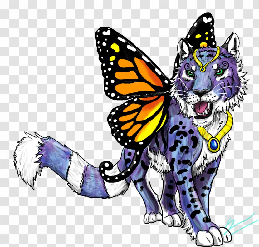 Whiskers Butterfly Tiger Cat - Moths And Butterflies Transparent PNG