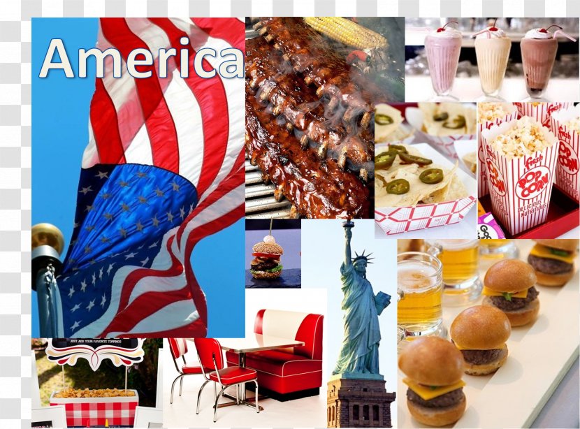 Fast Food Hamburger Pork Ribs Company 3 Steak - America's Flag Transparent PNG