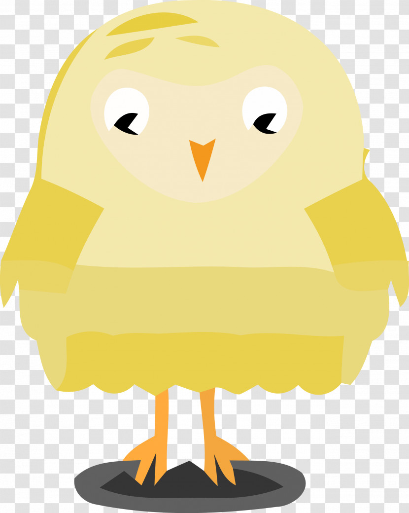 Yellow Cartoon Bird Beak Bird Of Prey Transparent PNG