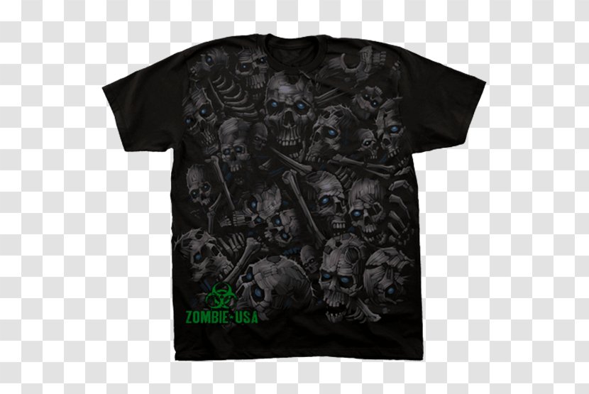 Printed T-shirt Hoodie Skull Sleeve - Heart Transparent PNG
