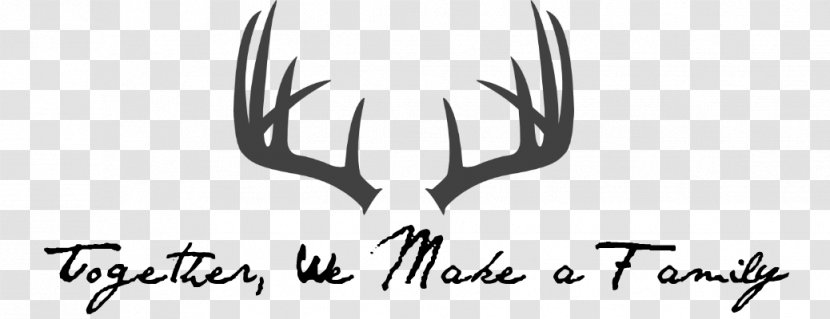 Deer Antler Logo White Font - Wing - Family Together Transparent PNG