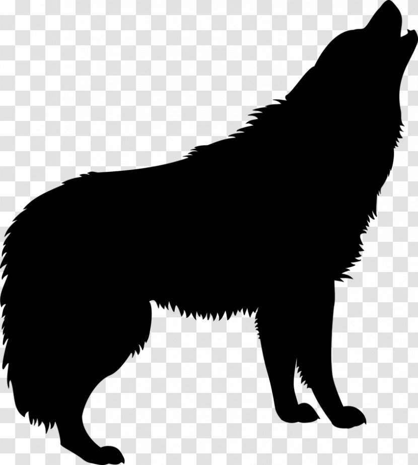 Gray Wolf Silhouette Clip Art - Stencil Transparent PNG
