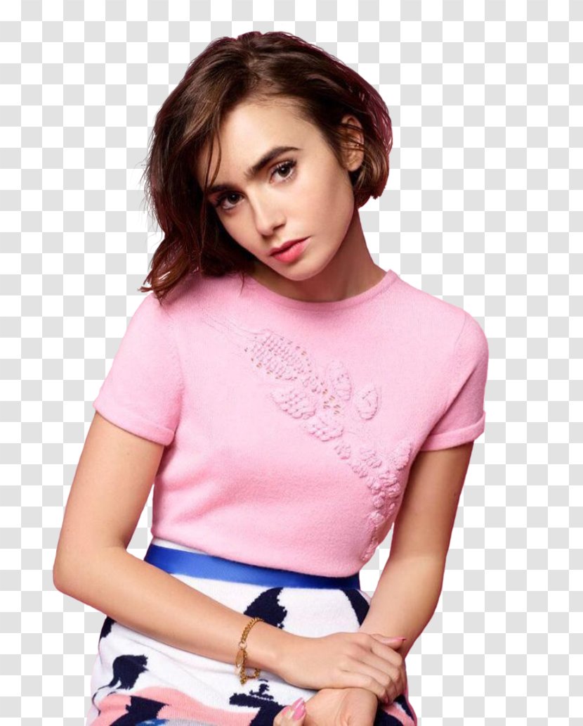 Lily Collins Actor Barrie Knitwear Transparent PNG