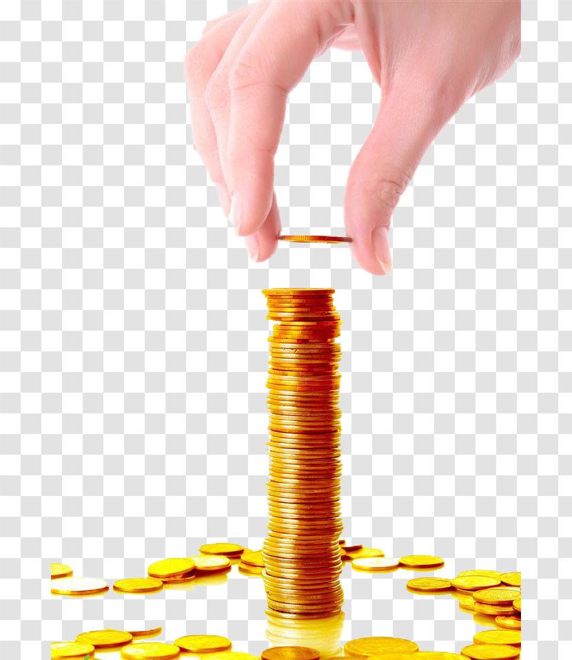 Coin Gold - Finger - Stack Of Coins Transparent PNG