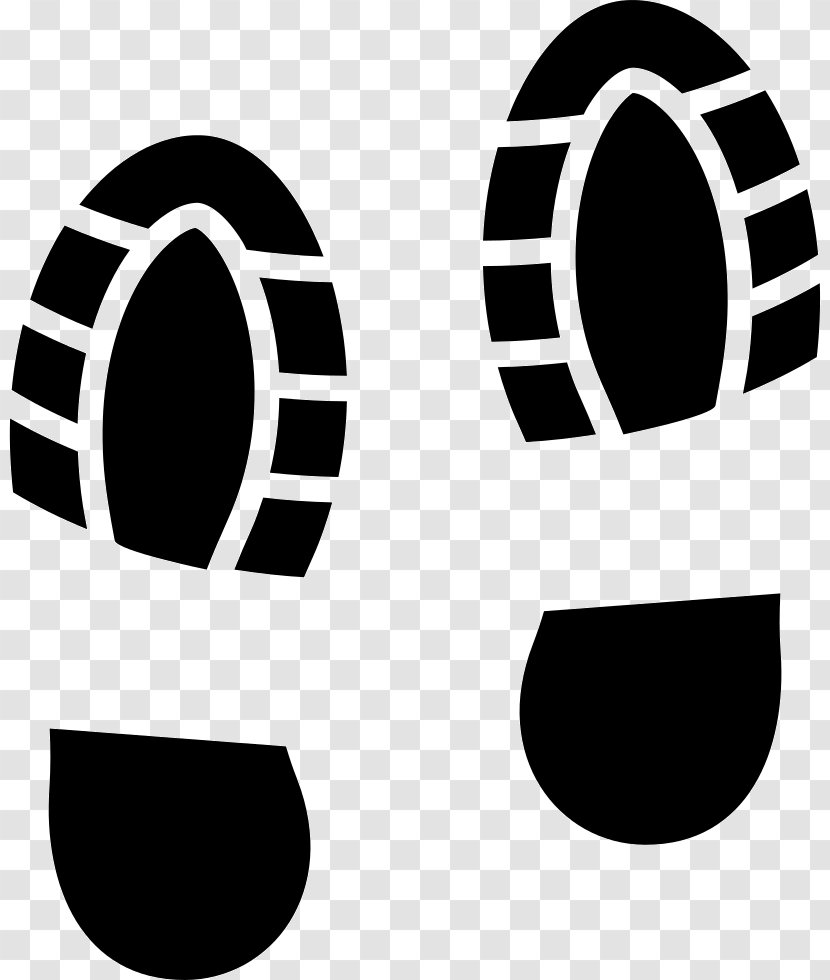 Shoe Footprint - Black And White - Hiking Transparent PNG