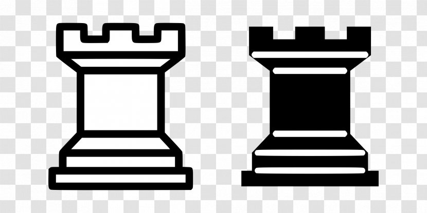 Chess Piece Rook White And Black In Bishop - Recreation Transparent PNG