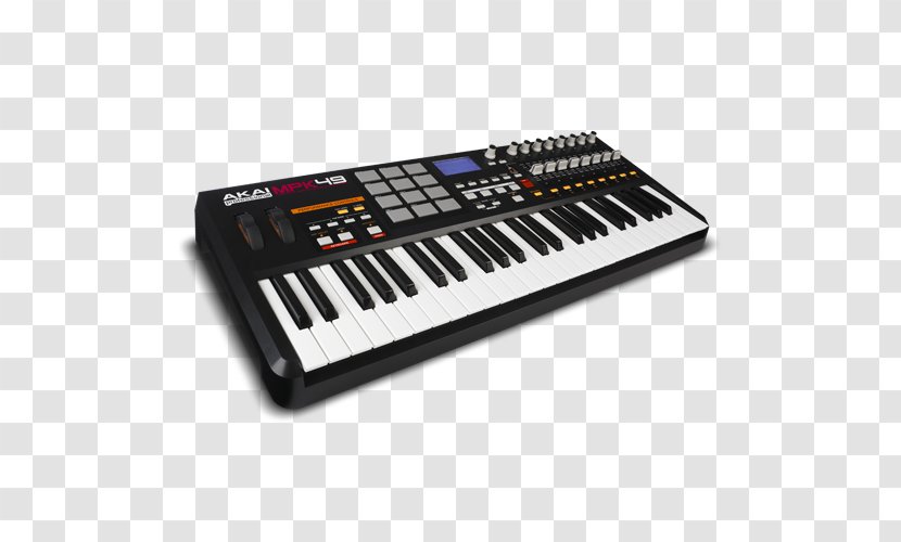 Computer Keyboard MIDI Controllers Akai MPC MPK49 - Musical Instrument Accessory - USB Transparent PNG